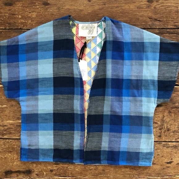 Ace & Jig Genevieve Cardigan Hope/Marine Check - Picture 1 of 7